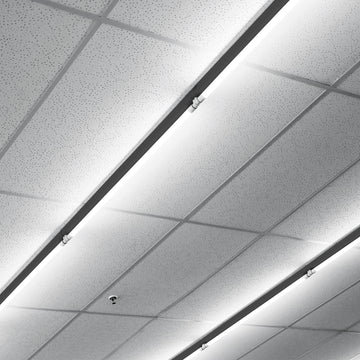 4ft T8 LED Ready Strip Light Fixture, Single-Lamp, Black, Non-Shunted, Single/Double Ended